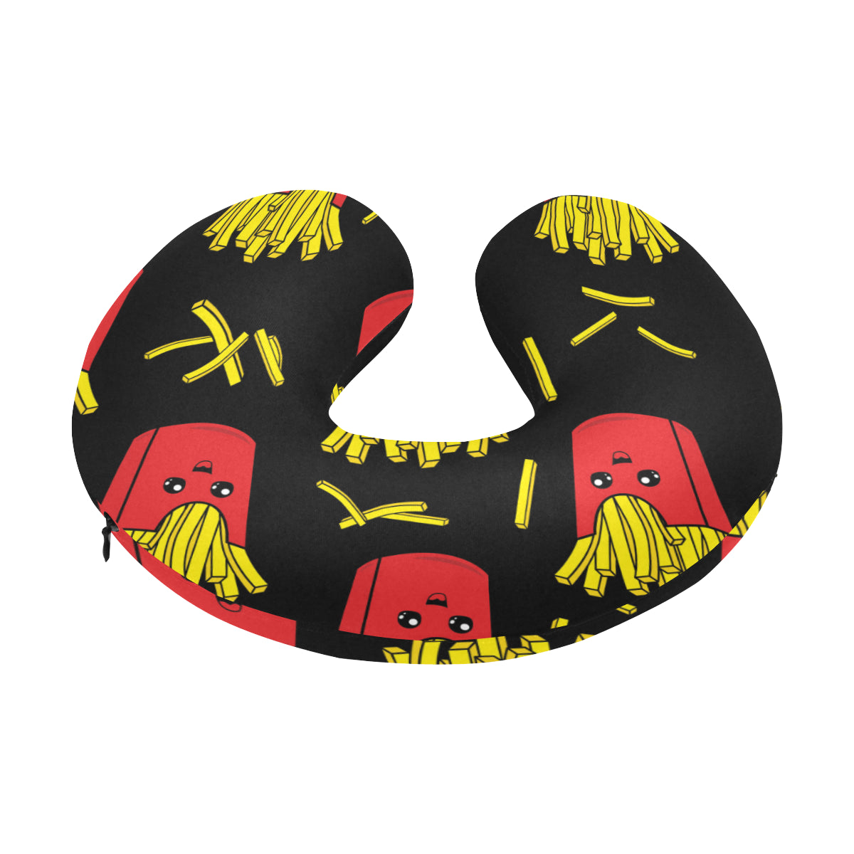 French Fried Pattern Print Design 03 U-Shaped Travel Neck Pillow