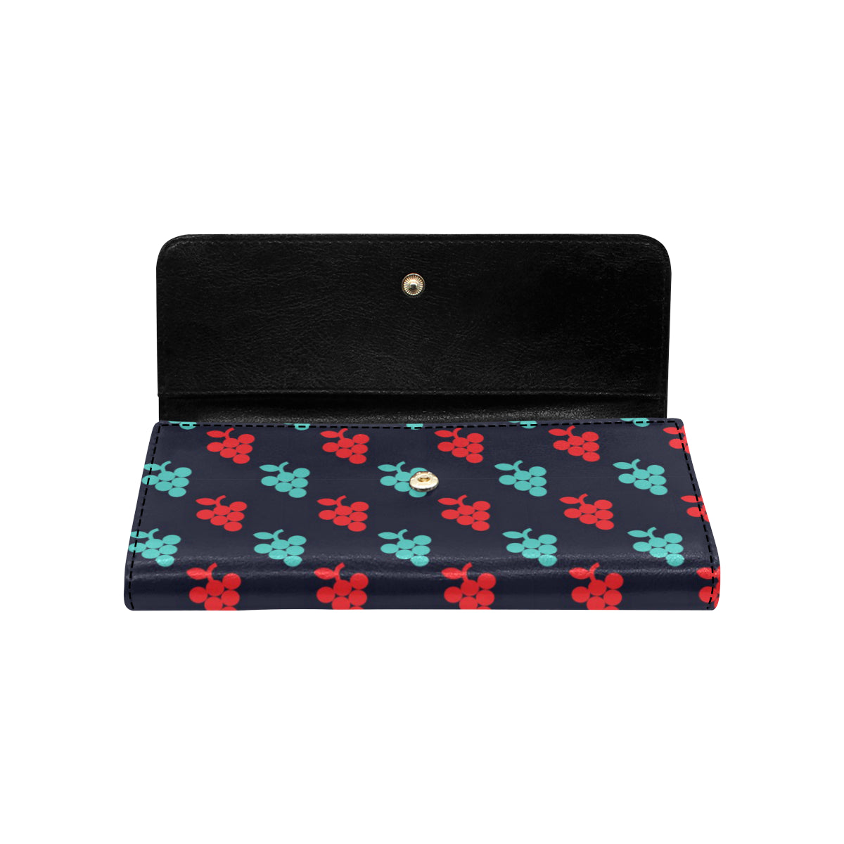 Grape Pattern Print Design GP07 Women's Trifold Wallet