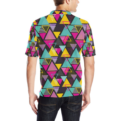 Geometric Colorful Pattern Print Design 02 Men Polo Shirt
