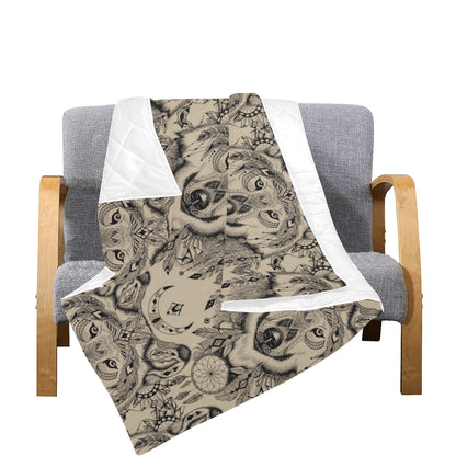 Indian Boho Wolf Premium Quilt