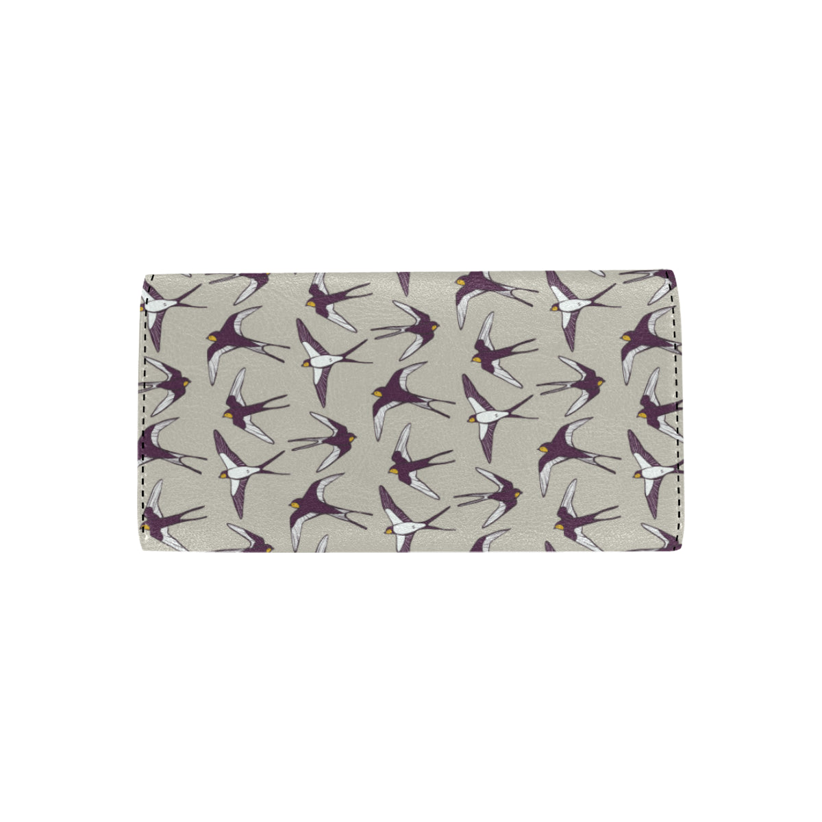 Swallow Bird Pattern Print Design 03 Women's Trifold Wallet