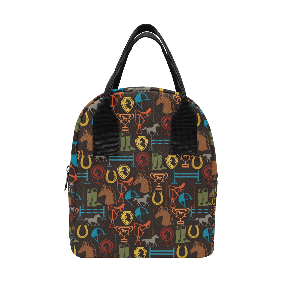 Equestrian Equipment Horse Colorful Insulated Lunch Bag