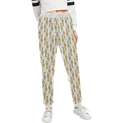 Trumpet with Music Note Print Unisex Sweatpants