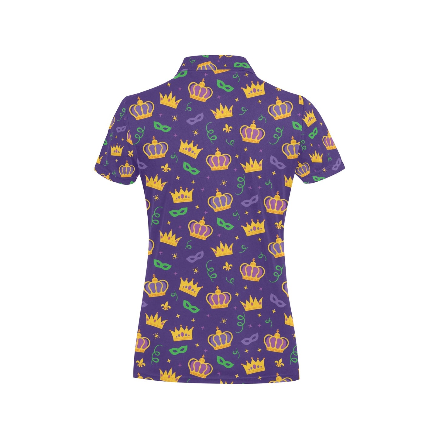 Mardi Gras Pattern Print Design 03 Women's Polo Shirt
