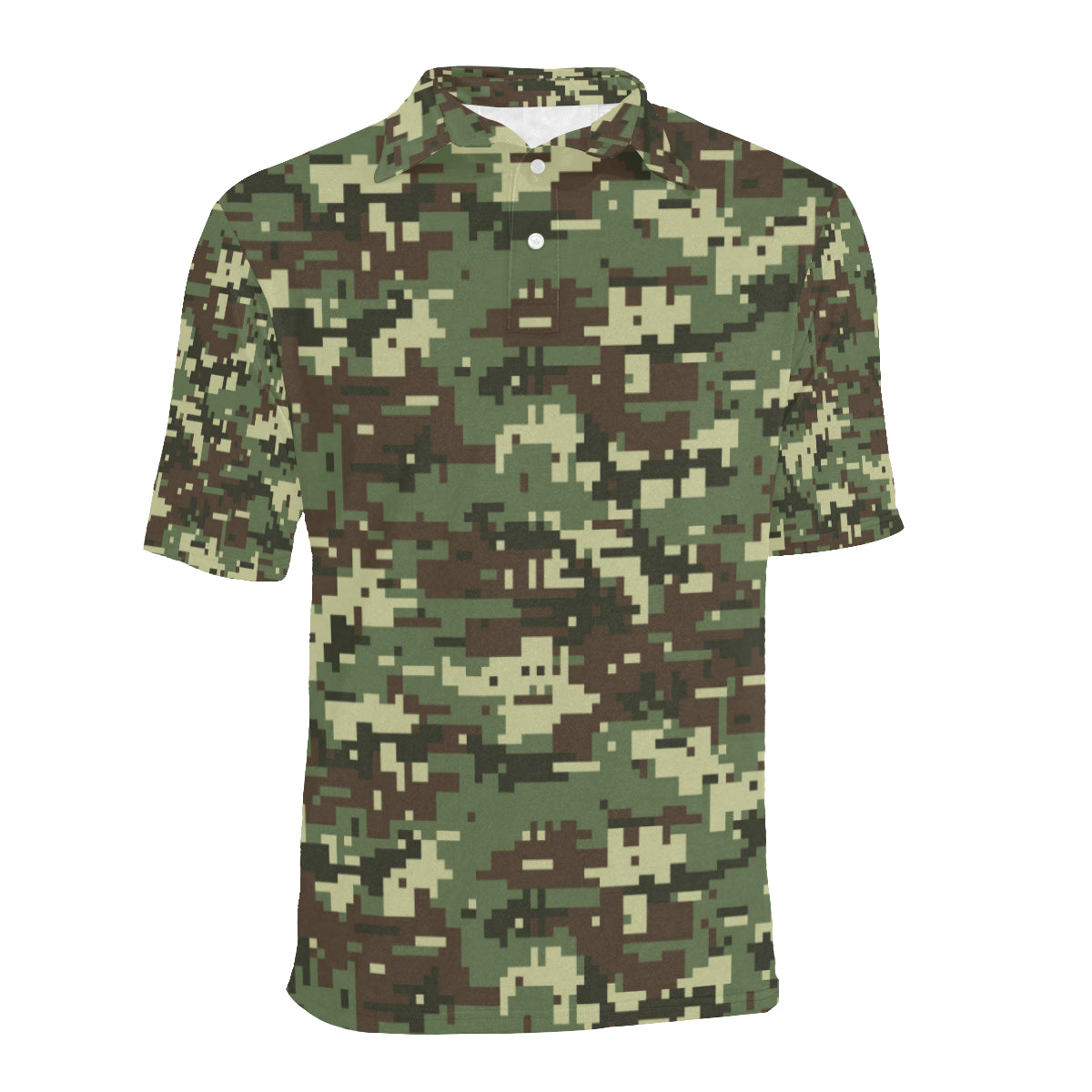 ACU Digital Army Camouflage Men Polo Shirt
