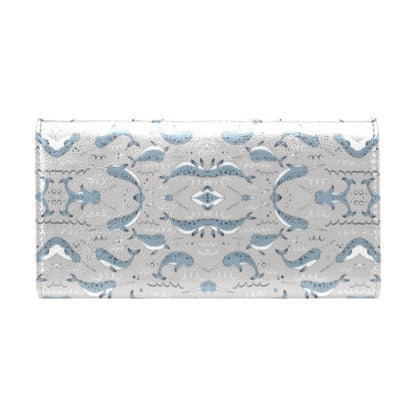 Narwhal Pattern Print Women's Trifold Wallet