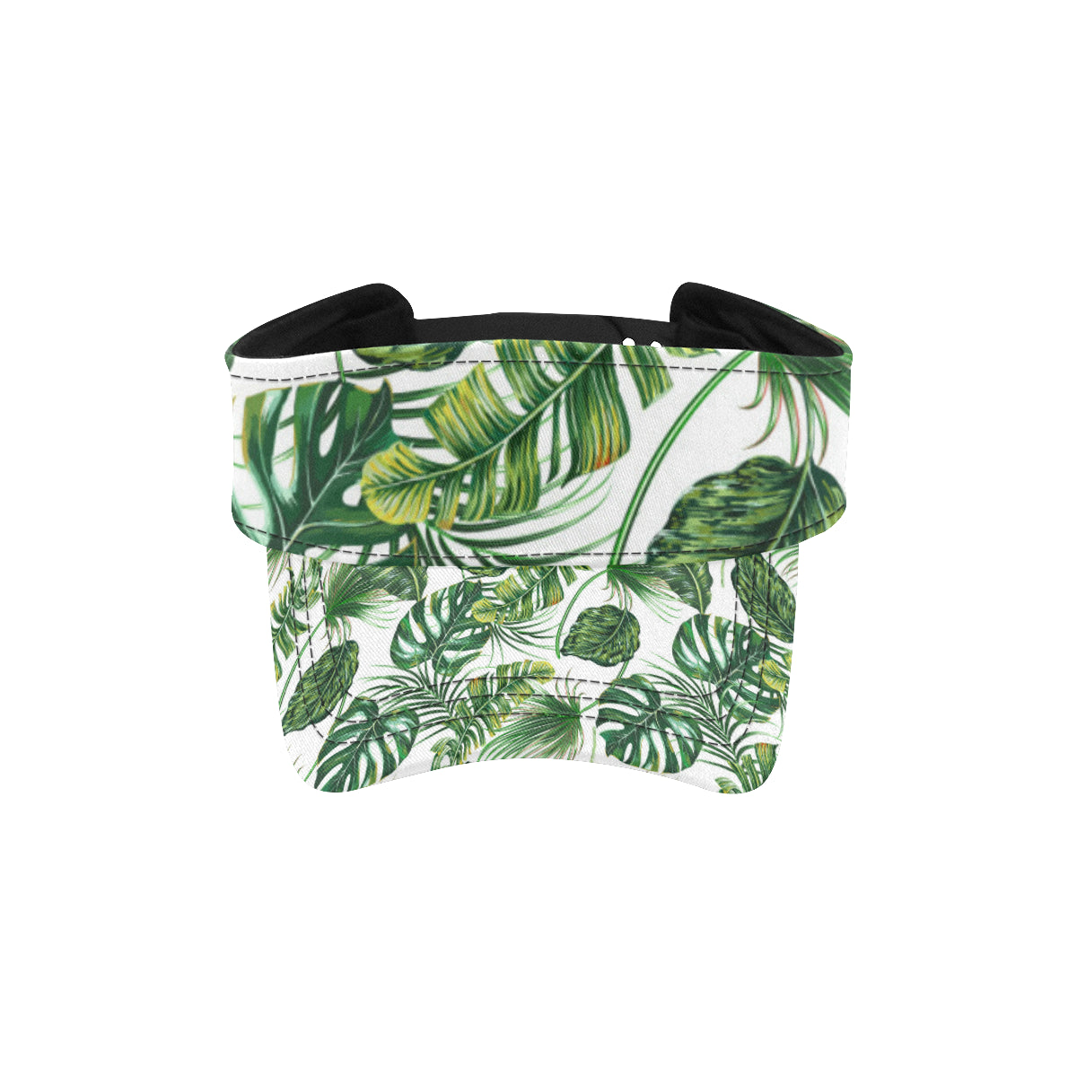 Green Pattern Tropical Palm Leaves Unisex Sun Visor