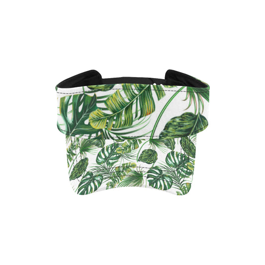 Green Pattern Tropical Palm Leaves Unisex Sun Visor