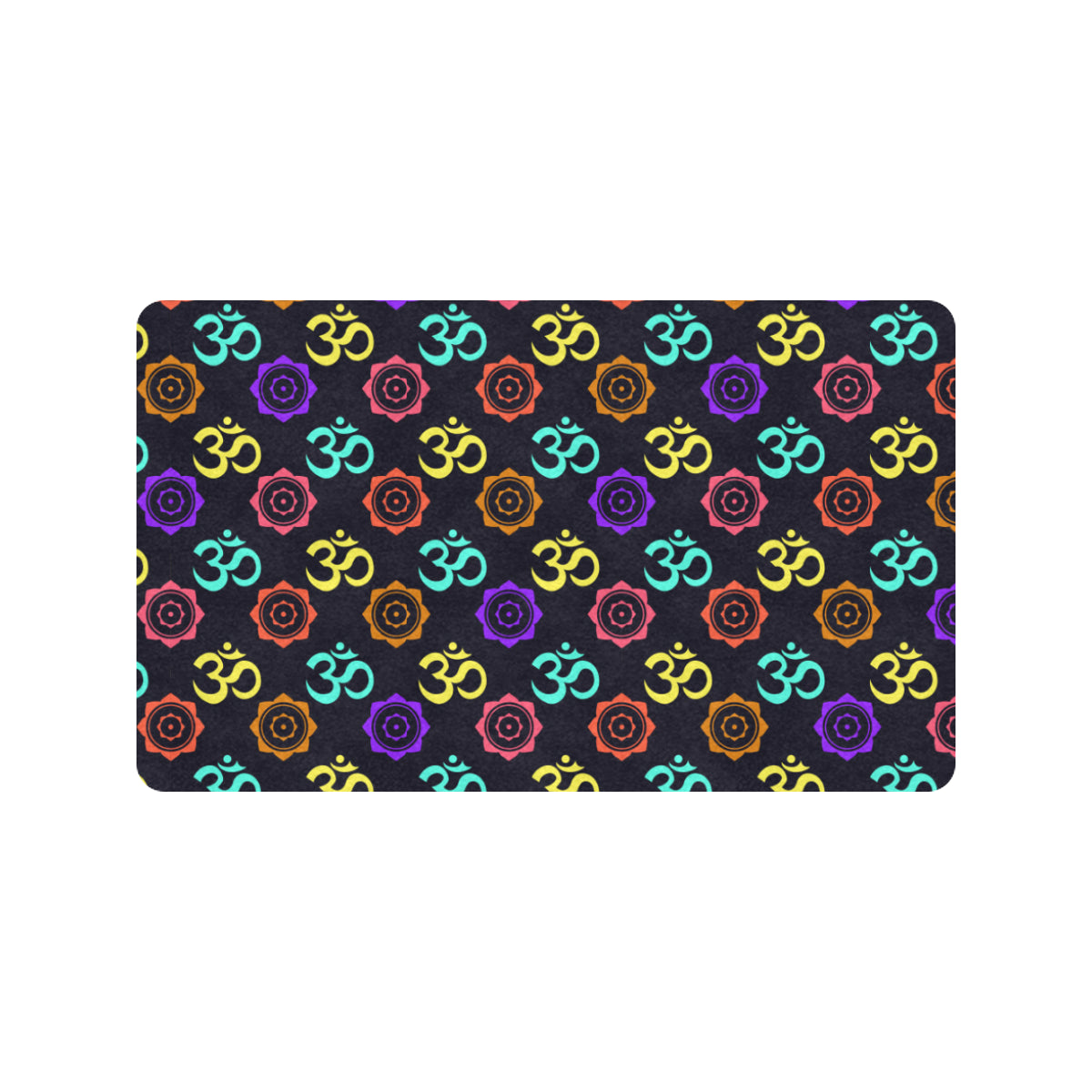 Chakra OM Print Pattern Rubber Doormat