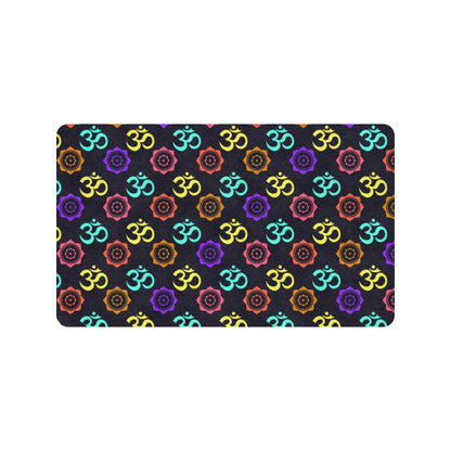 Chakra OM Print Pattern Rubber Doormat