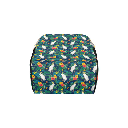 Cockatoo Tropical Pattern Print Design 02 Diaper Bag Backpack
