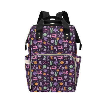 Sewing Equipment Print Design LKS306 Diaper Bag Backpack