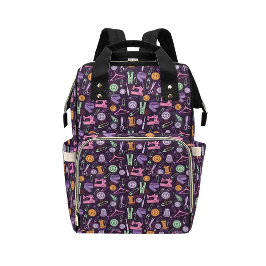 Sewing Equipment Print Design LKS306 Diaper Bag Backpack