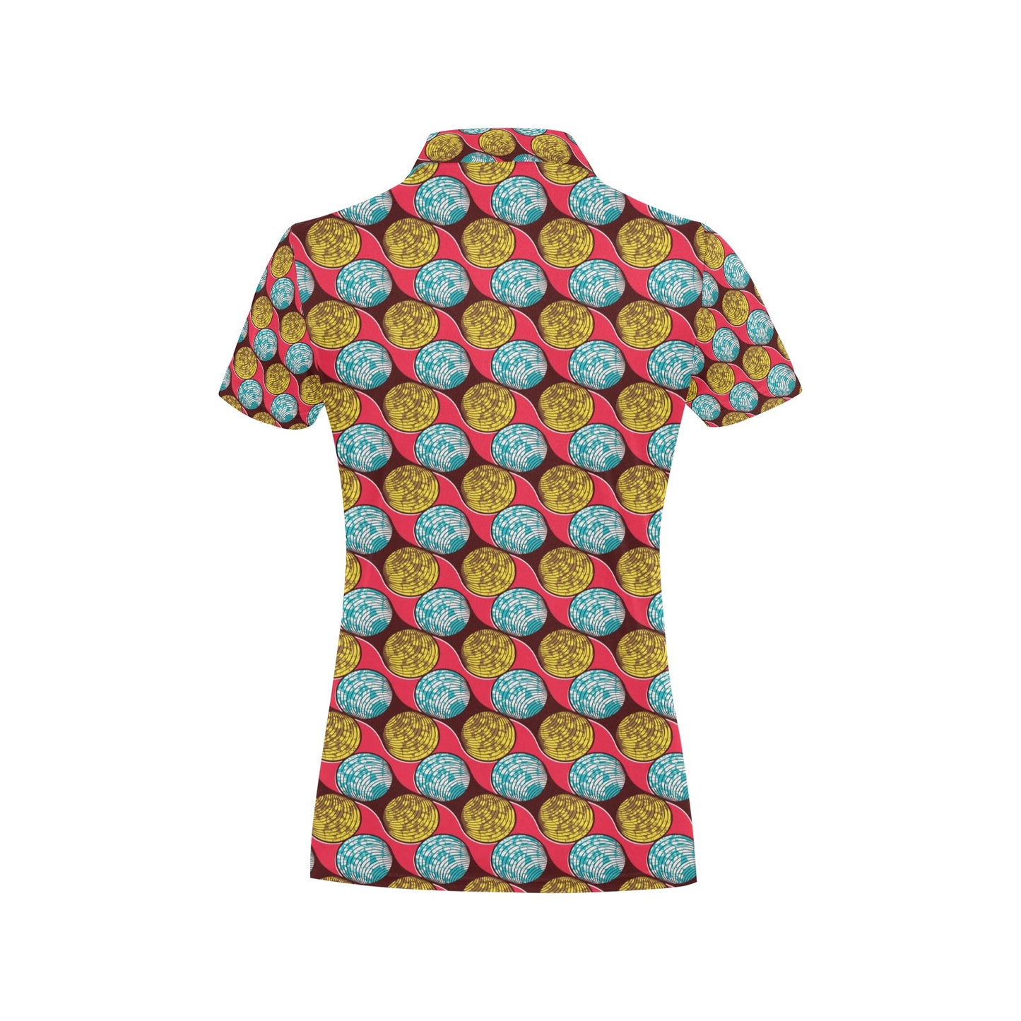 African Fashion Print Pattern Women's Polo Shirt