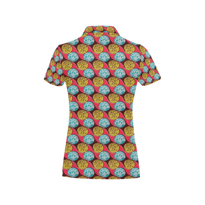 African Fashion Print Pattern Women's Polo Shirt