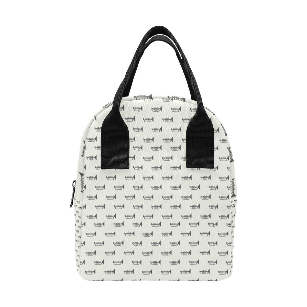 Trumpet Pattern Themed Print Insulated Lunch Bag
