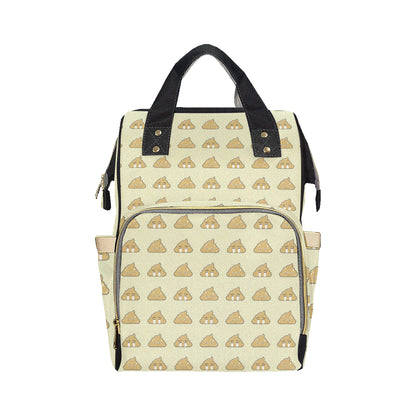 Poop Emoji Pattern Print Design A04 Diaper Bag Backpack