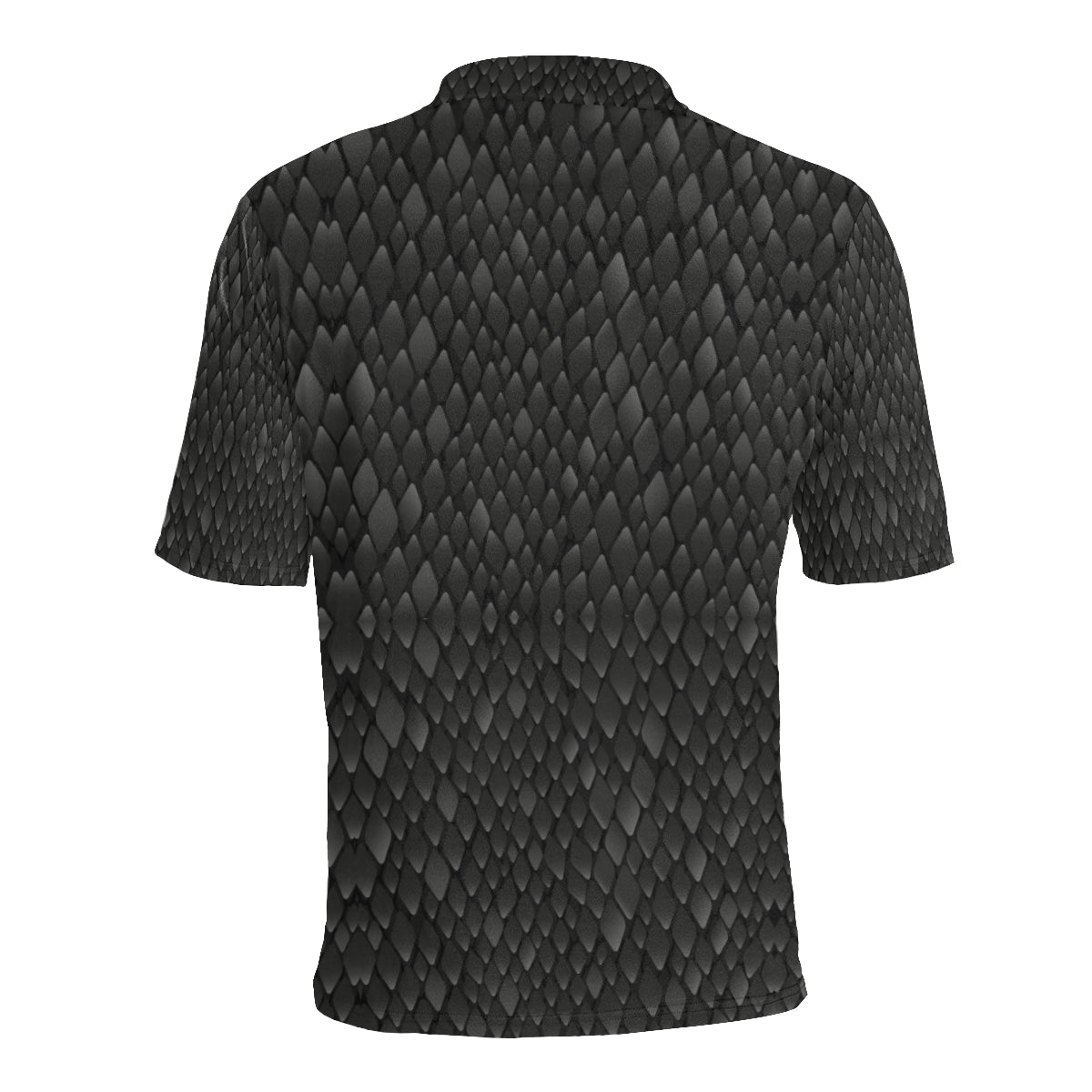 Snake Skin Black Print Men Polo Shirt