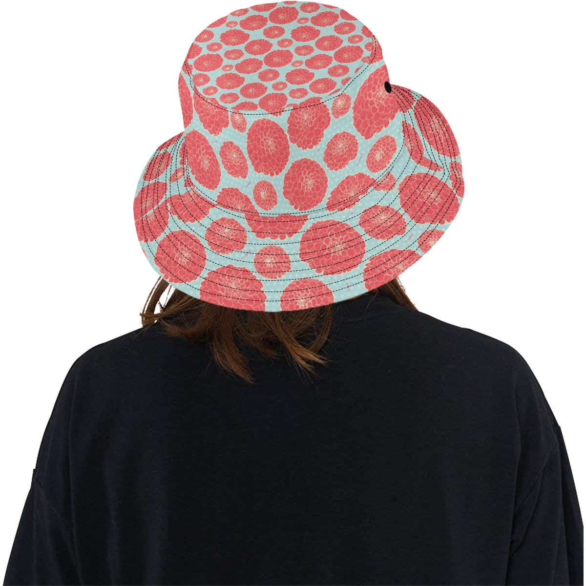 Marigold Pattern Print Design MR03 Unisex Bucket Hat