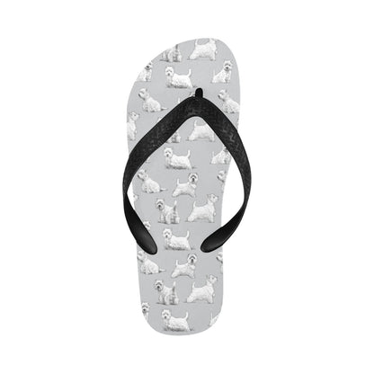 Scottish Terriers Print Design LKS3011 Flip Flops