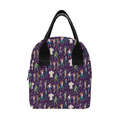 Creepy Zombie Print Design LKS302 Insulated Lunch Bag