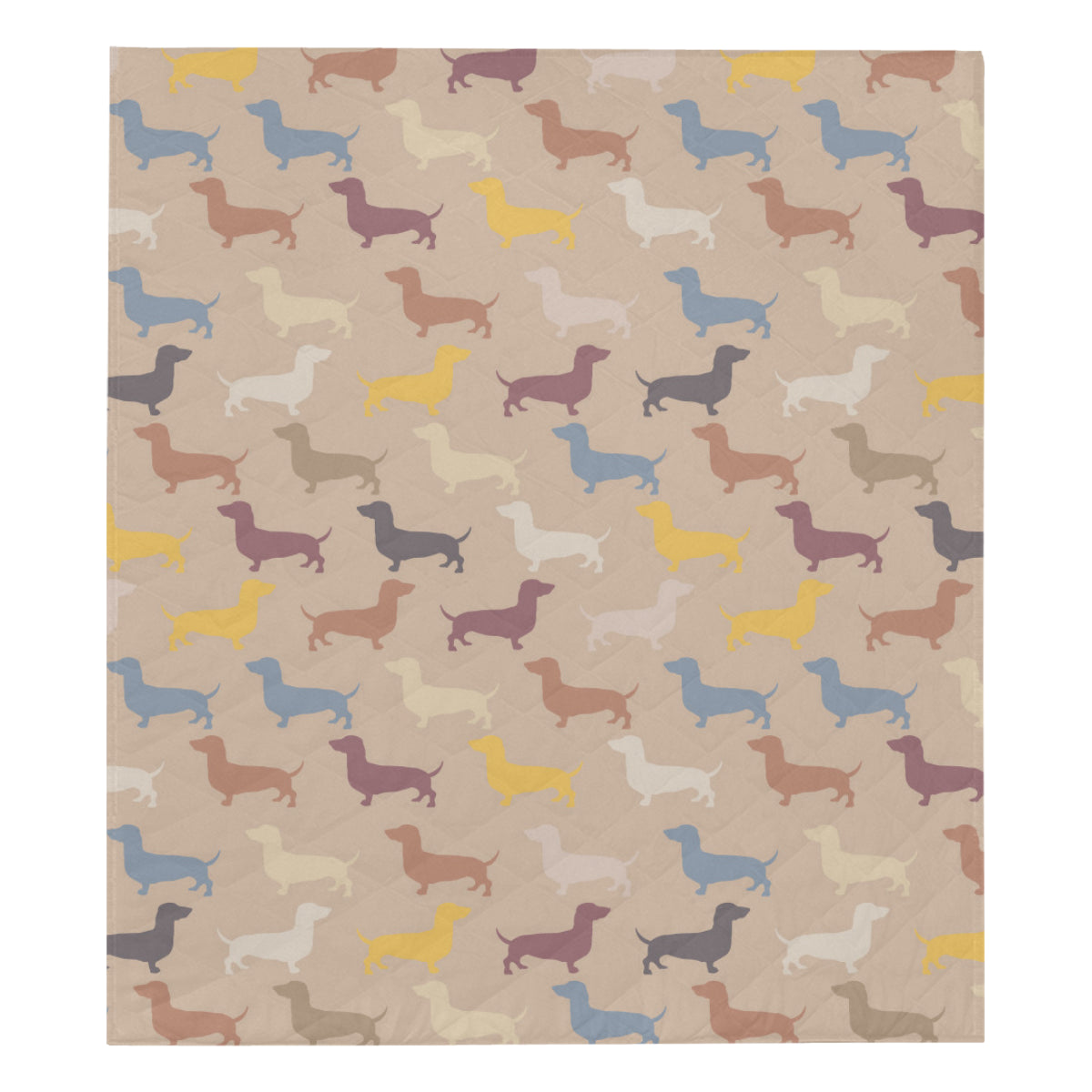 Dachshund Pattern Print Design 03 Premium Quilt