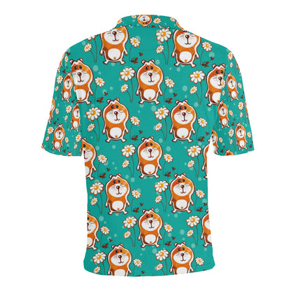 Hamster Pattern Print Design 01 Men Polo Shirt