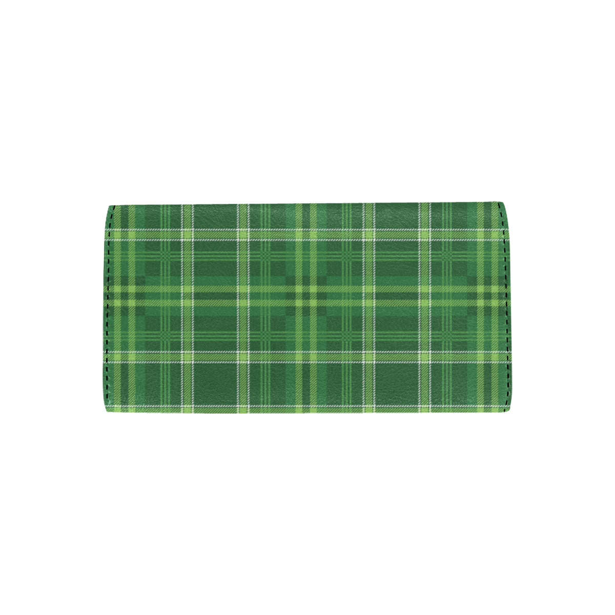 Irish Plaid Pattern Print Design 02 Women's Trifold Wallet