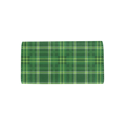 Irish Plaid Pattern Print Design 02 Women's Trifold Wallet