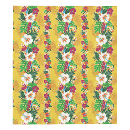 Hawaiian Themed Pattern Print Design H09 Premium Quilt