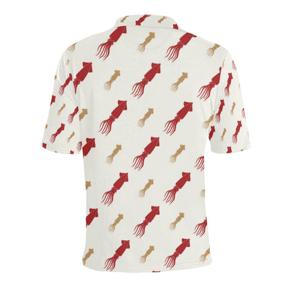 Giant Squid Pattern Print Design 01 Men Polo Shirt