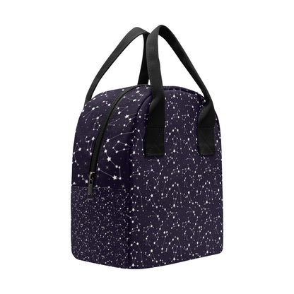 Zodiac Star Pattern Design Print Insulated Lunch Bag