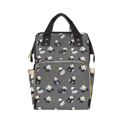 Panda Pattern Print Design A06 Diaper Bag Backpack