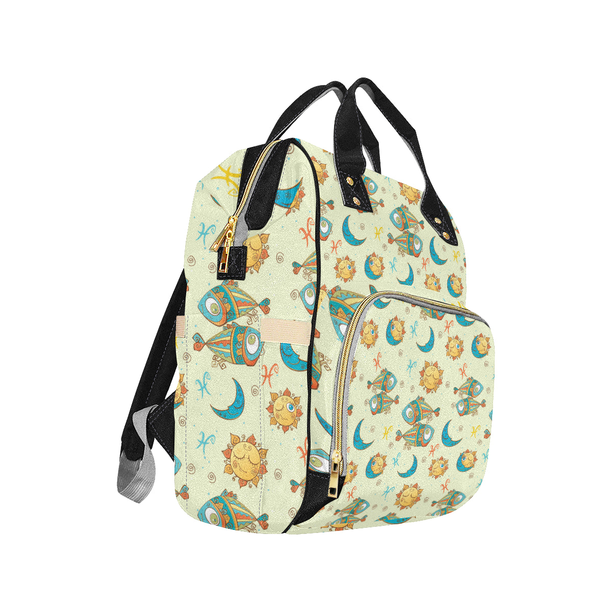 Pisces Pattern Print Design A03 Diaper Bag Backpack