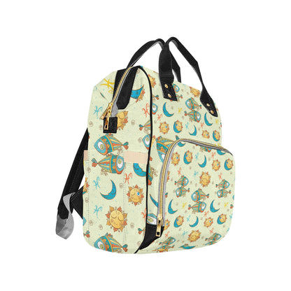 Pisces Pattern Print Design A03 Diaper Bag Backpack
