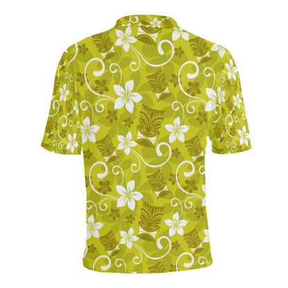 Hawaiian Themed Pattern Print Design H019 Men Polo Shirt
