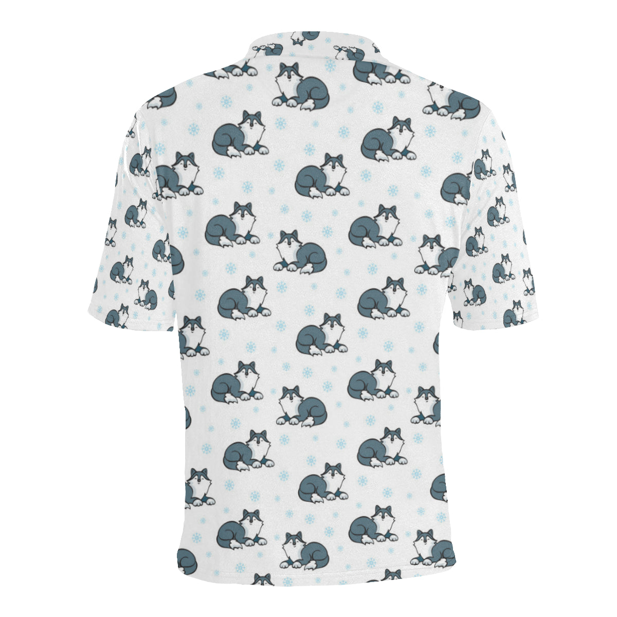 Alaskan Malamute Pattern Print Design 03 Men Polo Shirt