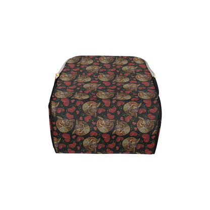 Owl Pattern Print Design A08 Diaper Bag Backpack