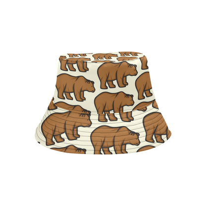 Bear Pattern Print Design BE05 Unisex Bucket Hat
