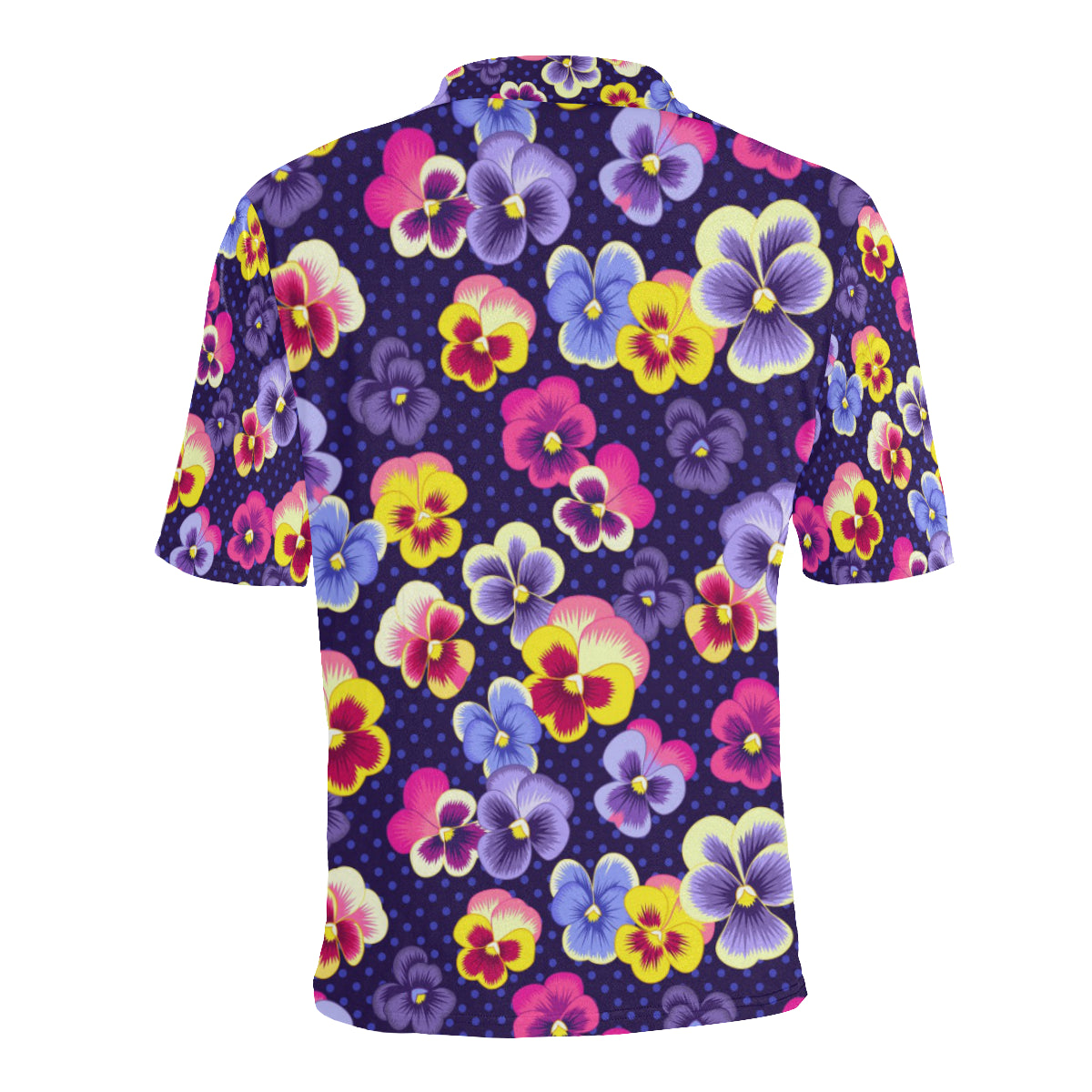 Pansy Pattern Print Design PS04 Men Polo Shirt