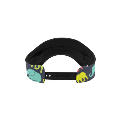Elephant Neon Color Print Pattern Unisex Sun Visor