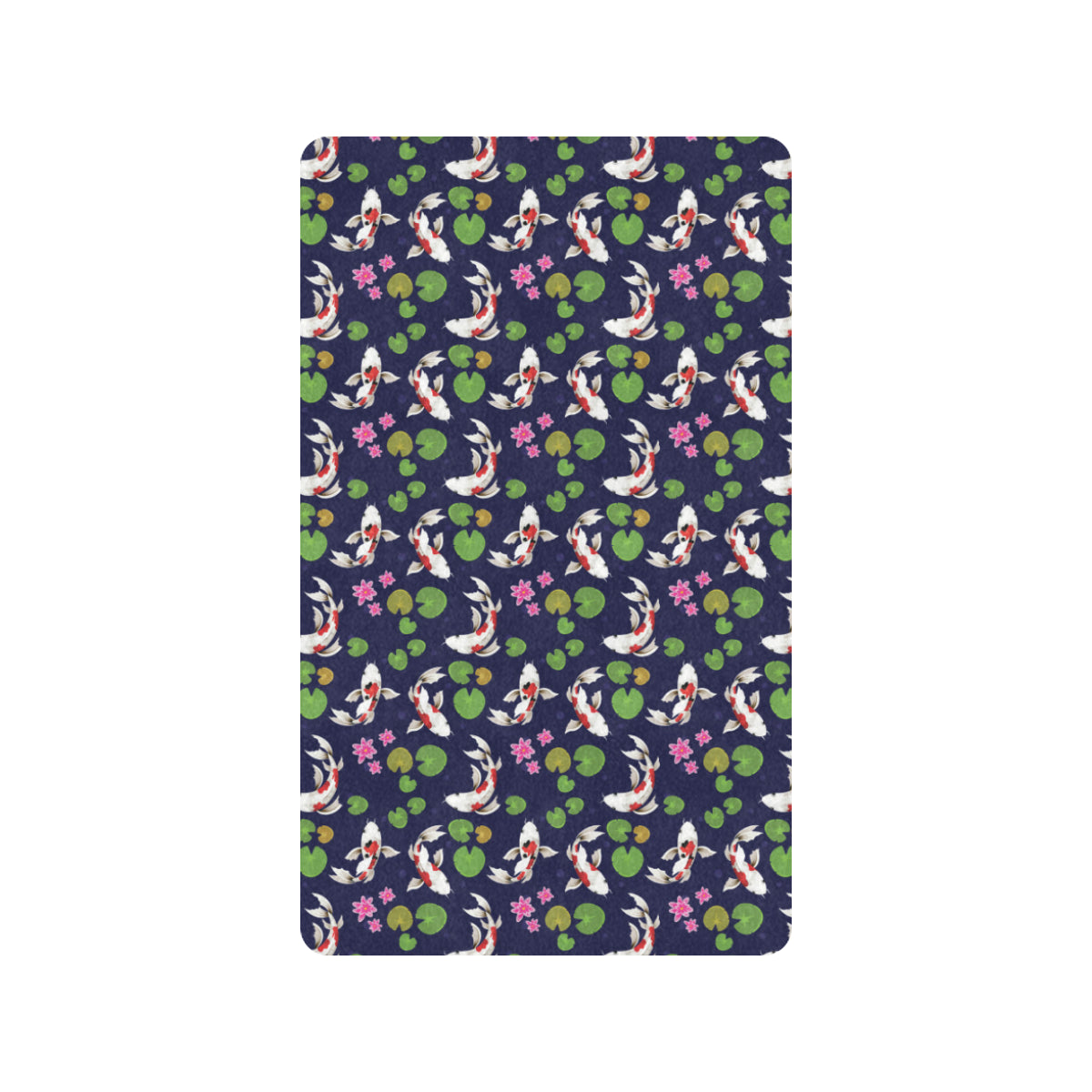 Koi Carp Pattern Design Themed Print Rubber Doormat