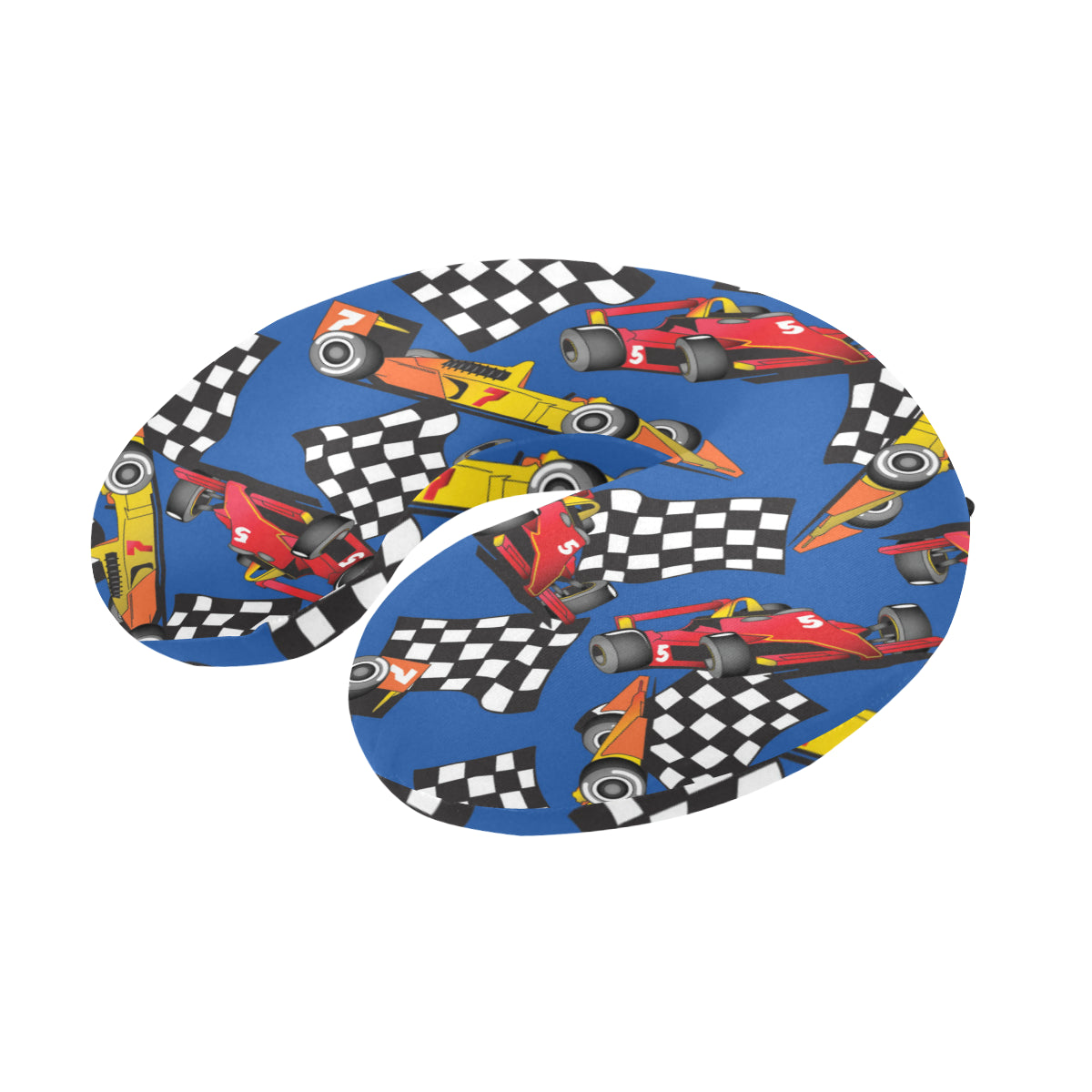 Racing Pattern Print Design A01 U-Shaped Travel Neck Pillow