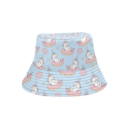 Donut Unicorn Pattern Print Design DN014 Unisex Bucket Hat