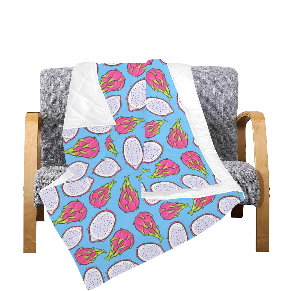 Dragonfruit Pattern Print Design DF04 Premium Quilt