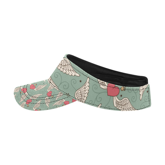 Angel Wings Heart Design Themed Print Unisex Sun Visor