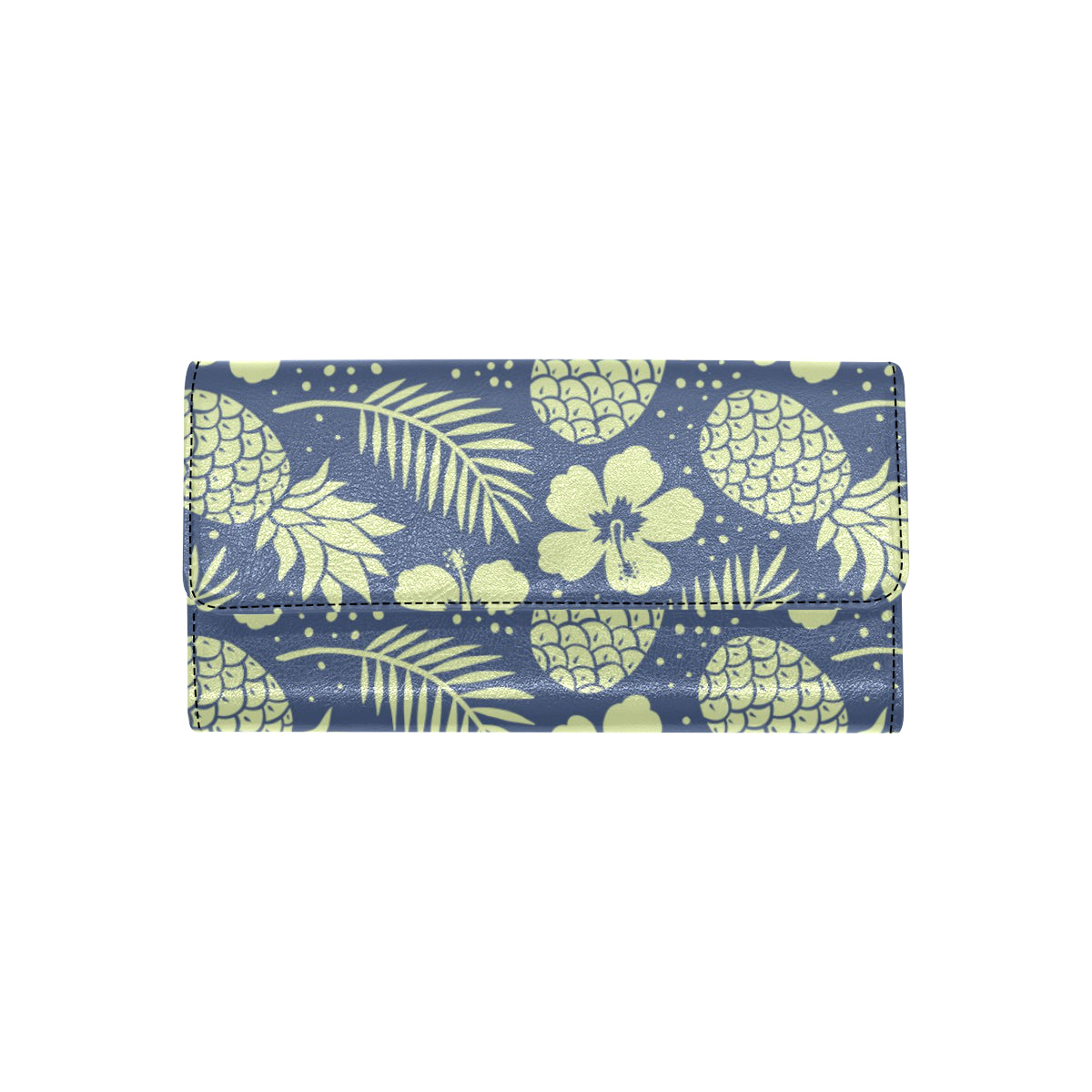 Pineapple Pattern Print Design PP07 Women's Trifold Wallet