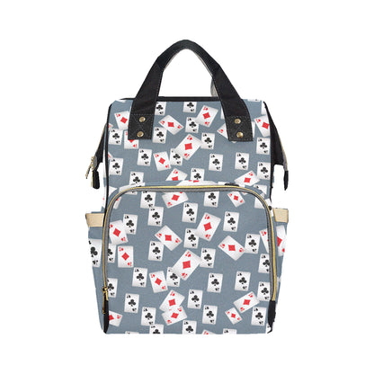 Poker Cards Pattern Print Design A05 Diaper Bag Backpack
