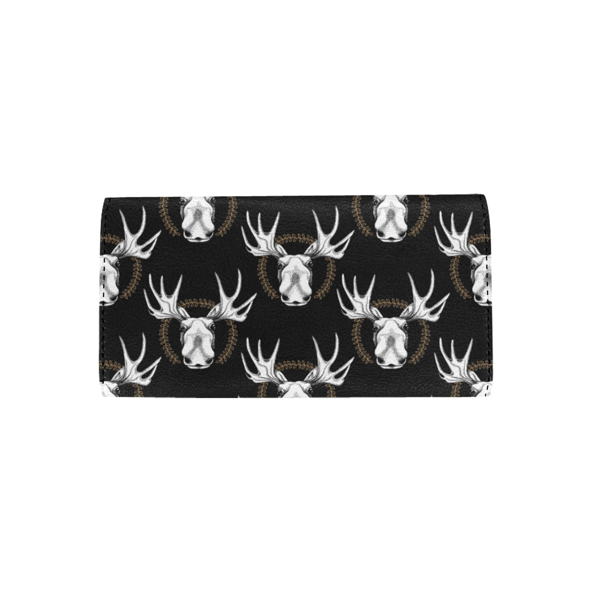Moose Pattern Print Design 02 Women's Trifold Wallet