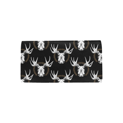 Moose Pattern Print Design 02 Women's Trifold Wallet